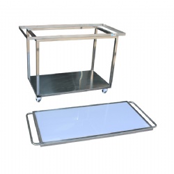 YDV-E14 stainless steel carbon surface pet stretcher trolley